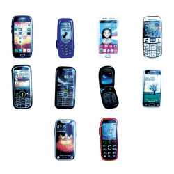 Le souvenir du premier téléphone avec cette collection de fèves PRIME de portables et smartphones.