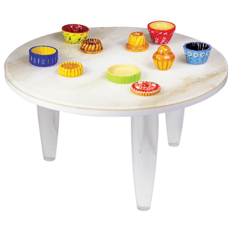 Prime, créateur de fèves pour l'Épiphanie Présentoir Tripode Marbre