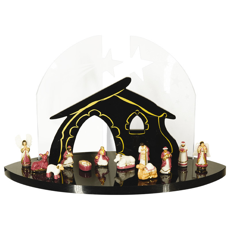 Prime, créateur de fèves pour l'Épiphanie Présentoir Nativité